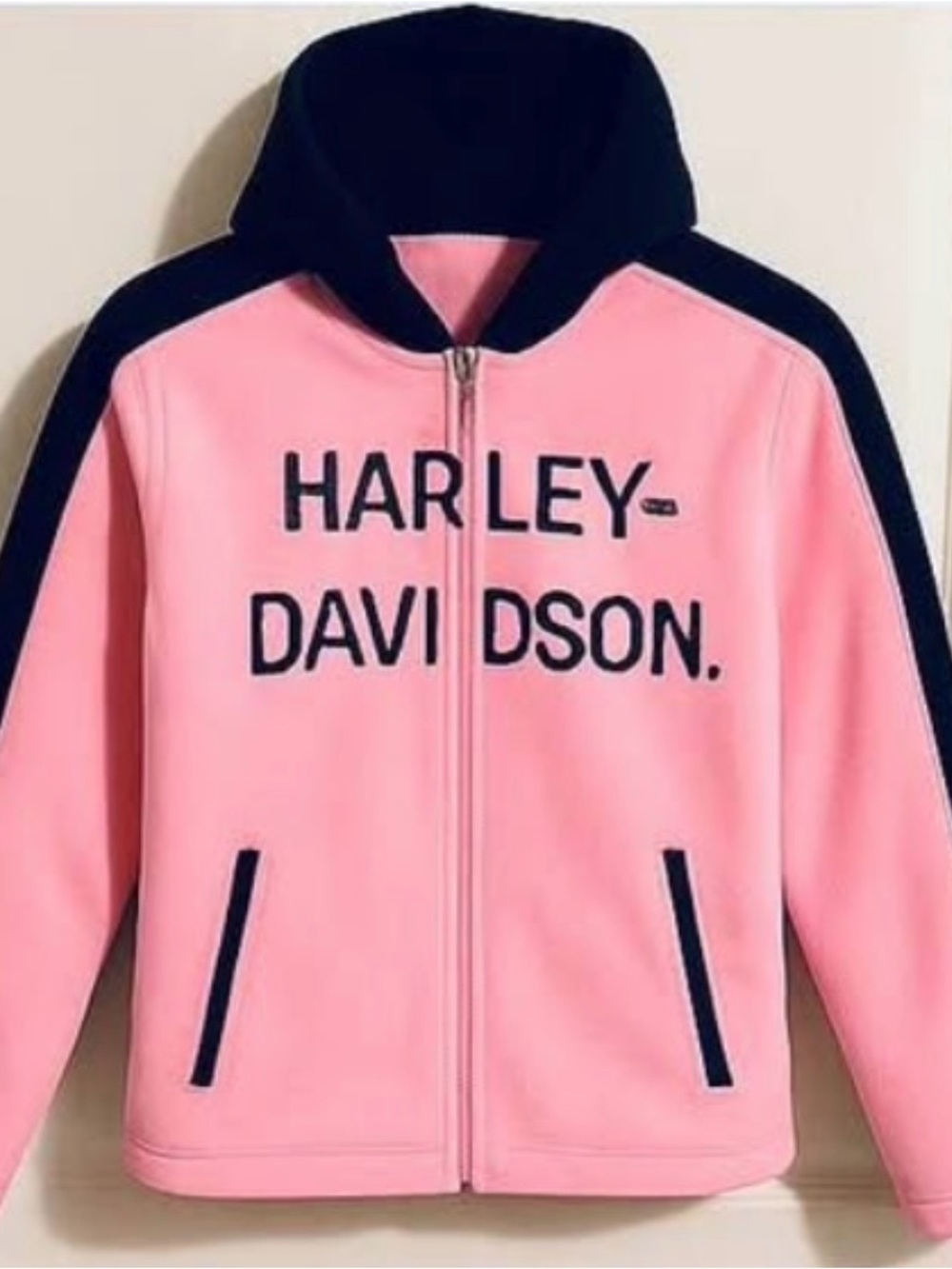Harley-Davidson Pink and Black Kids Zip Hoodie